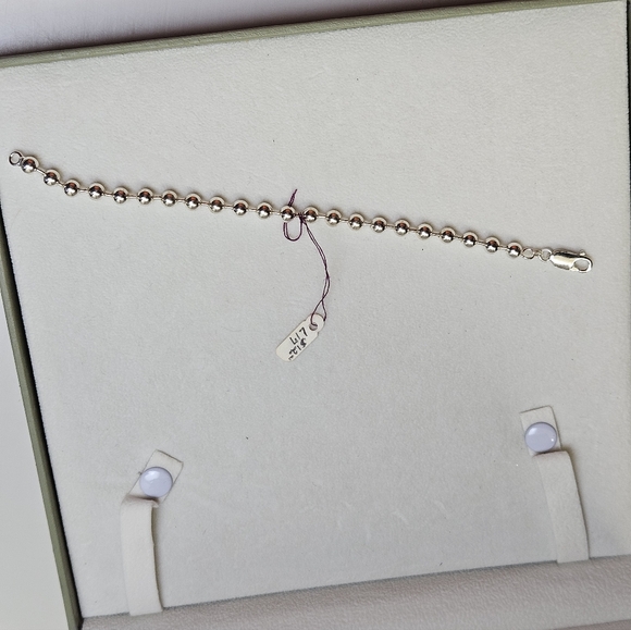 Classic Silver Beaded Bracelet - Picture 2 of 5